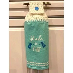 Crochet Top Kitchen Towel- Shake It Off (Salt And Pepper Shakers)
